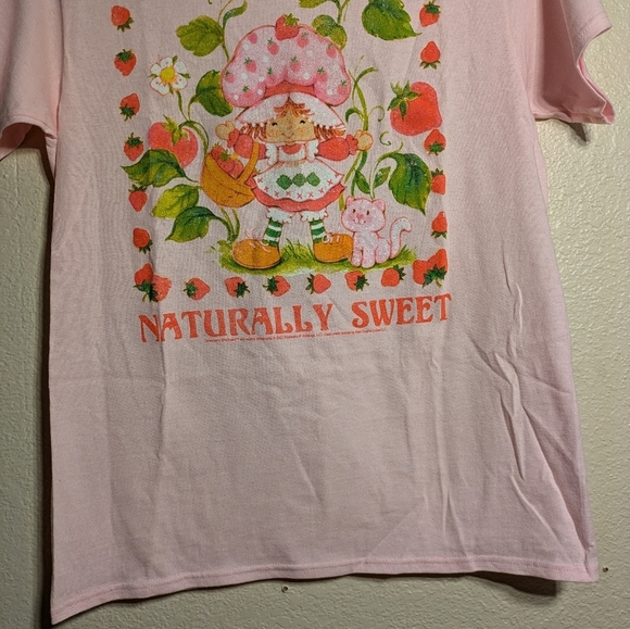Strawberry shortcake Pink Graphic T-Shirt - Naturally Sweet nwt size medium - Picture 3 of 11